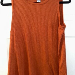 Old Navy Women's Ribbed Tank Top - Burnt Orange